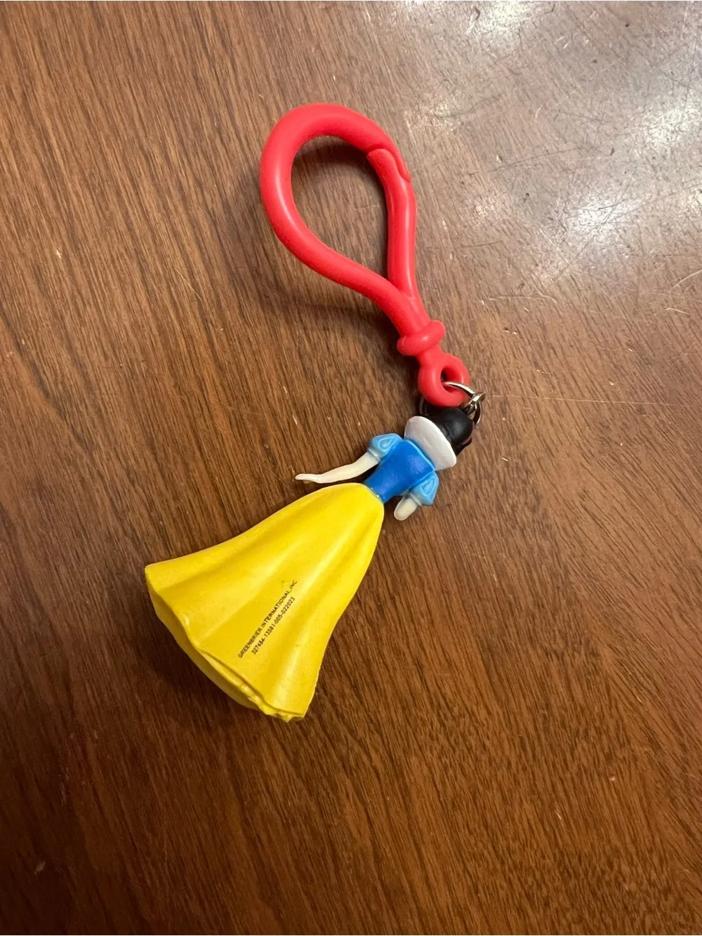Snow White Kids Toy Keychain Charm in Yellow and Red Disney
